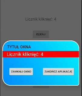 obsługa okno dialogowe Kotlin Android Studio