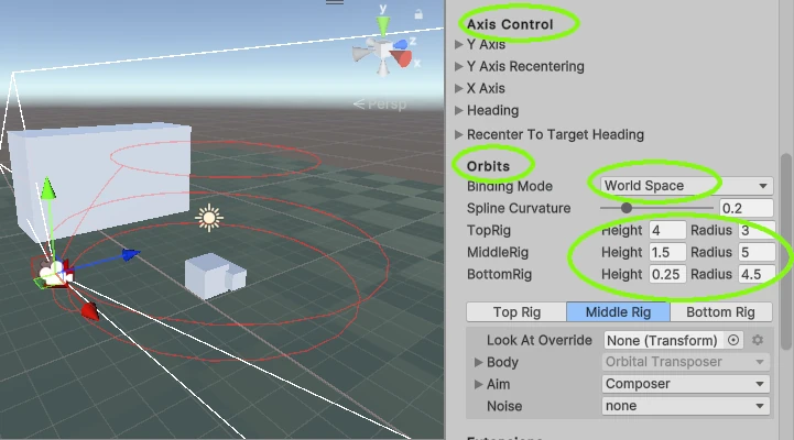 obrót Cinemachine Unity