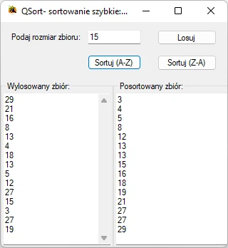 Algorytm szybkiego sortowania (Quick sort)