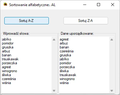 Porządkowanie alfanumeryczne (porządkowanie leksykograficzne)