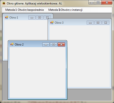 aplikacja wielookienkowa visual studio c#