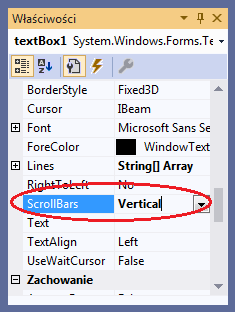 ScrollBars Vertical c# visual studio