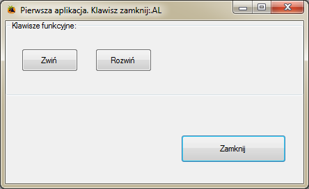 aplikacja klawisz zamknij