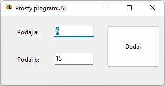 Prosty program- dodawanie dwóch liczb