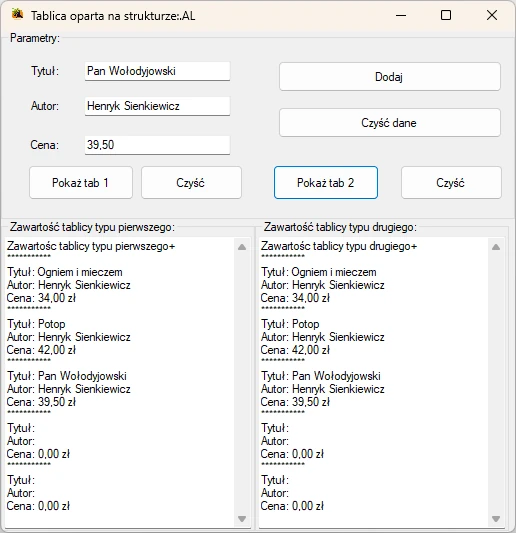 Struktury i tablice deklaracja struktury Visual Studio C#