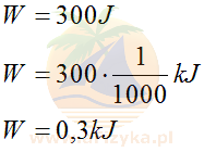 Zapiszemy pracę w kilodżulach