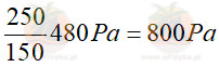 na rysunku podano wartość ciśnienia hydrostatycznego